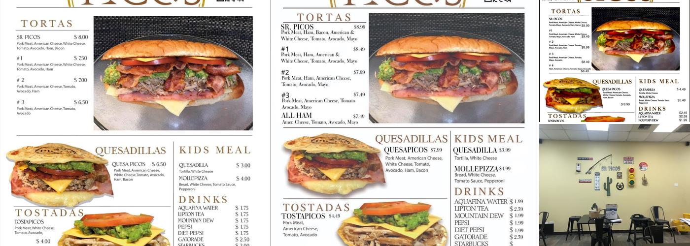 Sr. Picos Menu