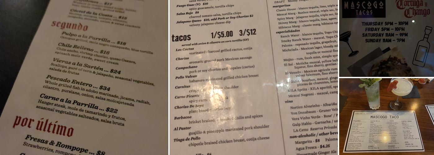 Tortuga y Chango Menu