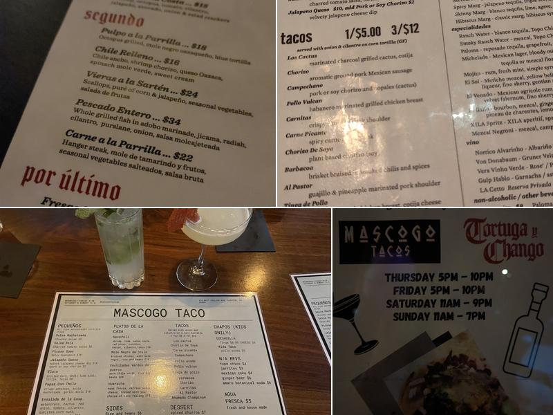 Tortuga y Chango Menu