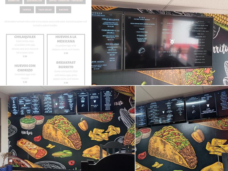 Raul's Burrito Express Menu