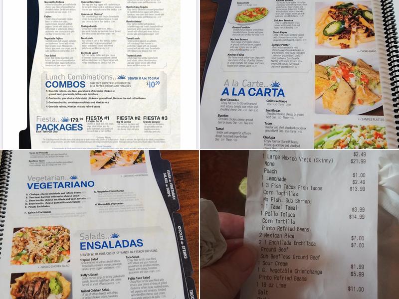 Casa Tequila Brighton Menu