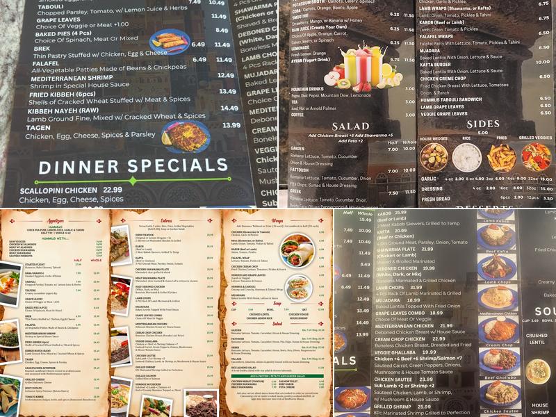 Stone House Mediterranean & Grill Menu