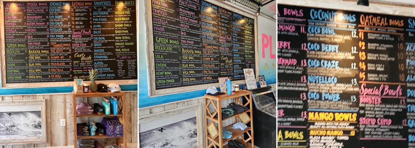 Playa Bowls Menu