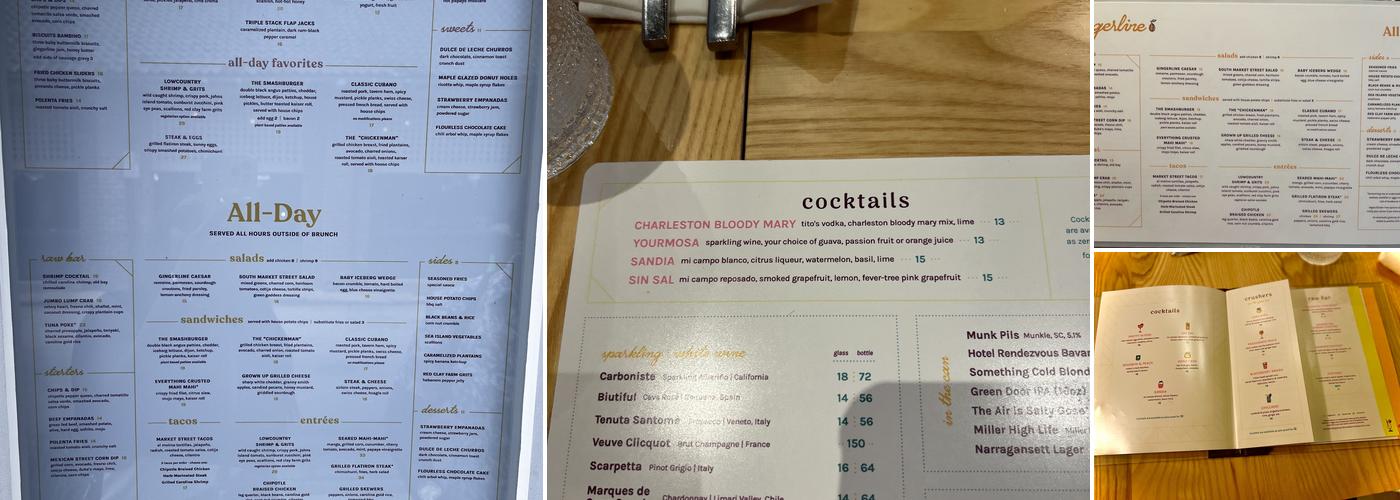 Gingerline Menu