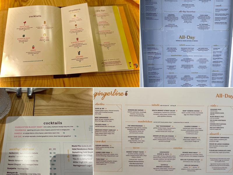 Gingerline Menu
