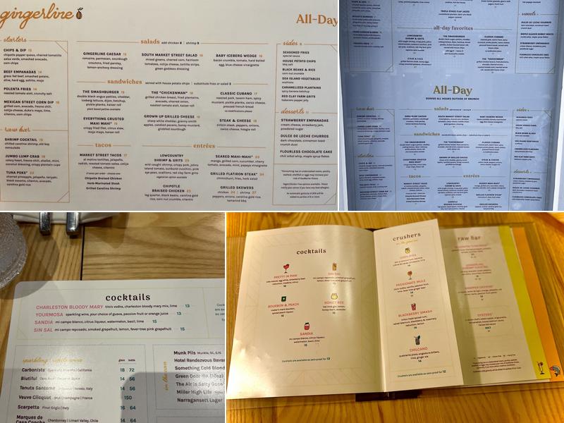 Gingerline Menu