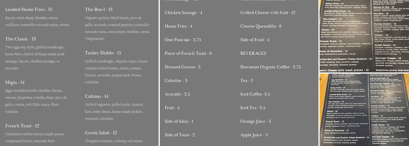 All Favorites Cafe Menu