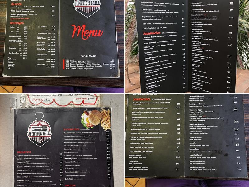 Junction Grill Menu