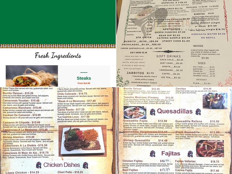 La Catrina Bar & Grill Menu