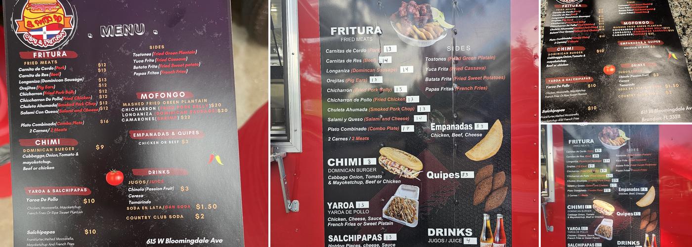 El Patio RD Chimi Menu
