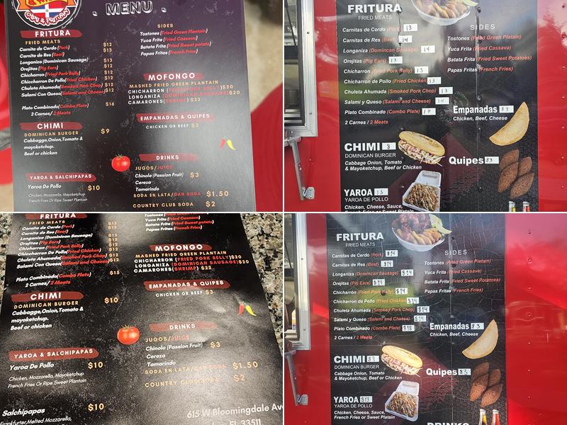 El Patio RD Chimi Menu