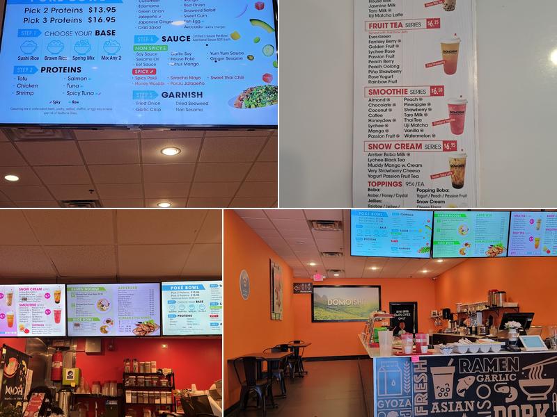 DOMOISHI Poké Bowl - Ramen - Wings - Boba Tea Menu