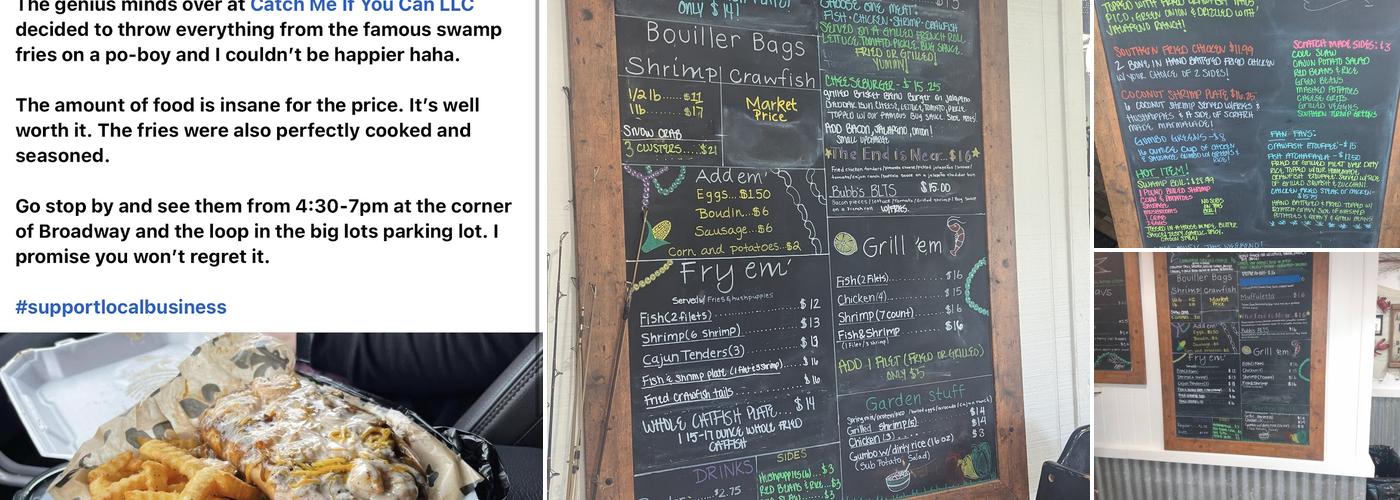 Catch Me If You Can Restaurant Menu