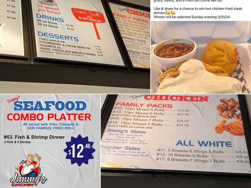 Jimmy's Chicken Menu