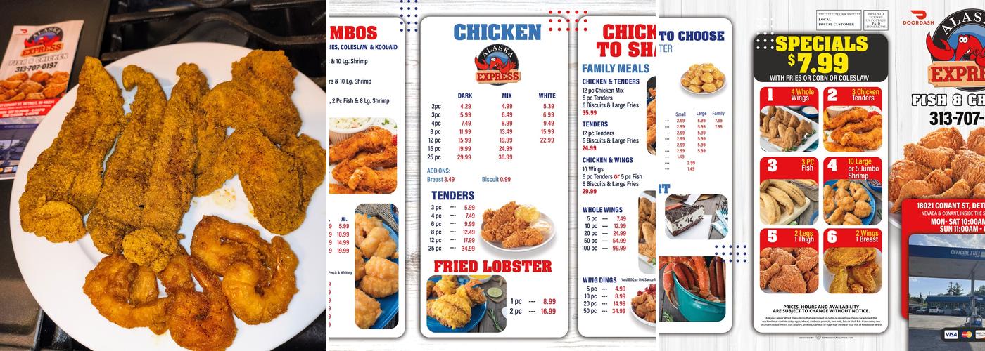 Alaska Express (Fish & Chicken) Conant St Menu