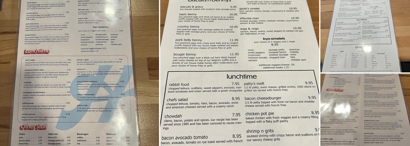 Himes Breakfast House Menu