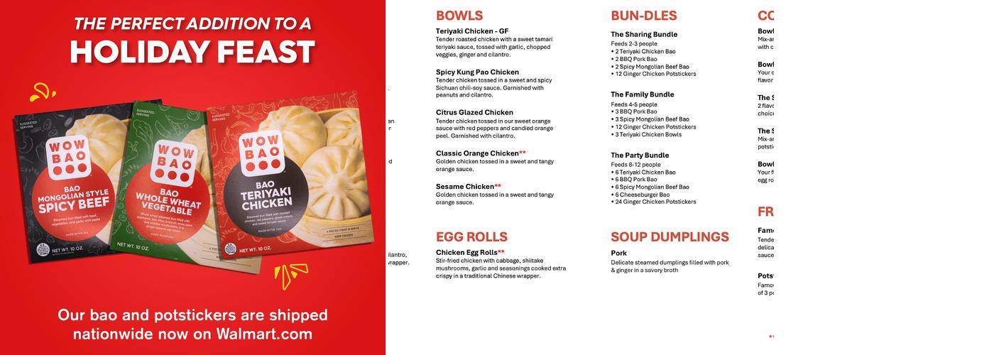 Wow Bao Menu