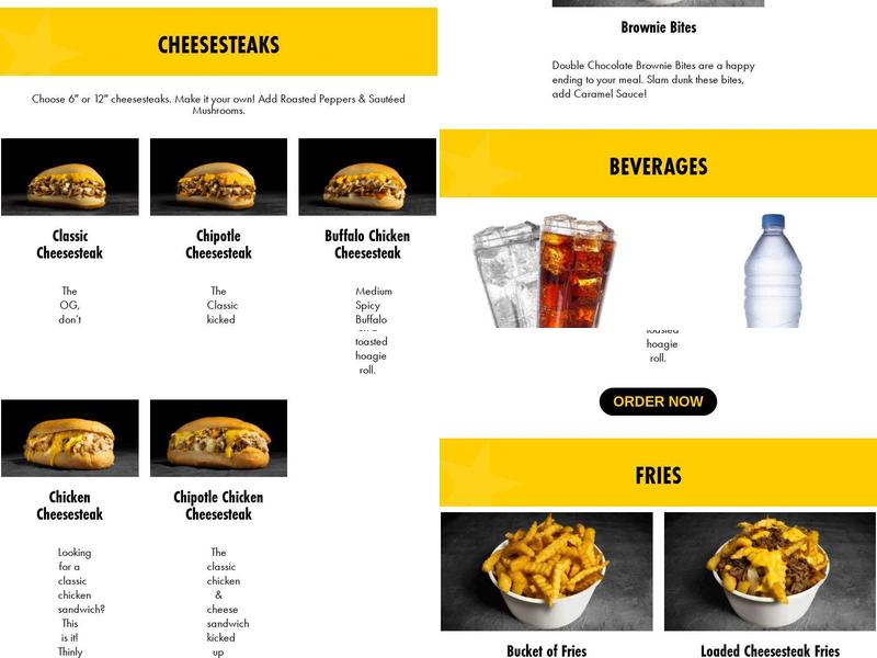 Pardon My Cheesesteak Menu