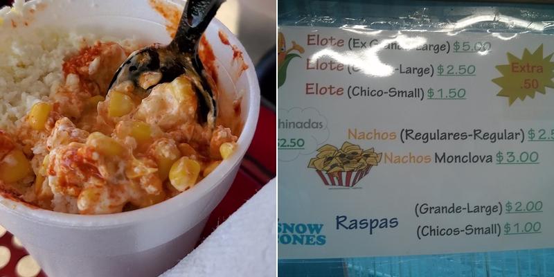 Chele’s Elotes Menu