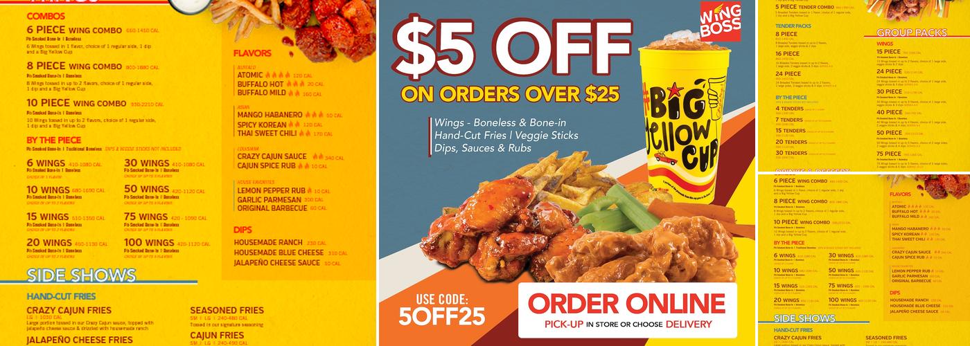 Wing Boss Menu