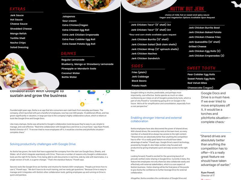 Nuttin But Jerk Menu