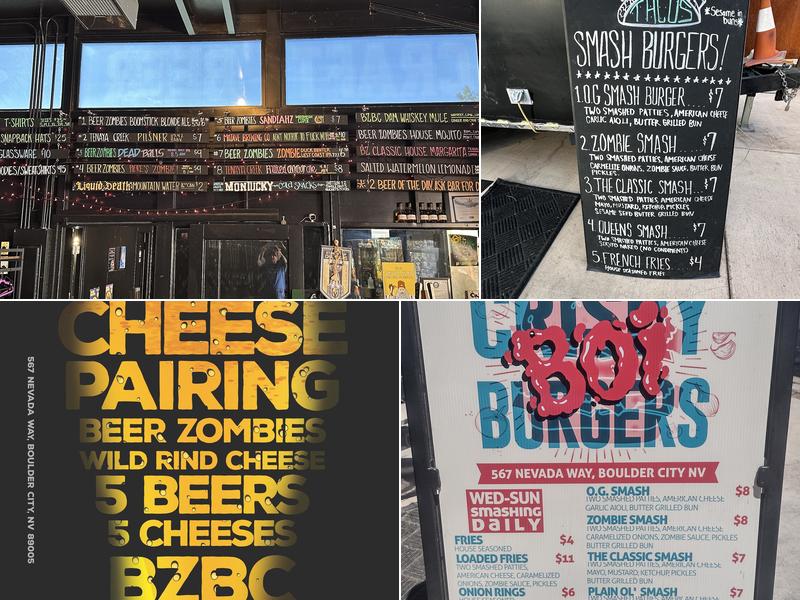 Beer Zombies Boulder City Menu