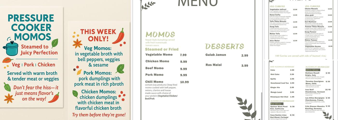 Namaste Kitchen Menu