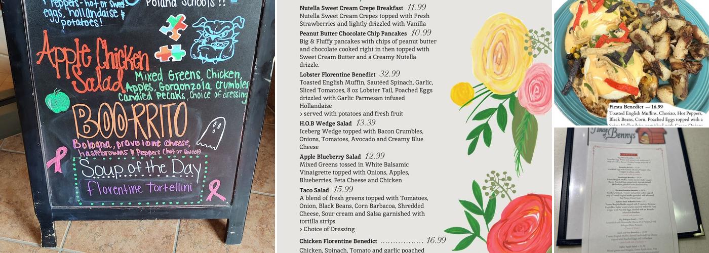 House of Bennys Menu