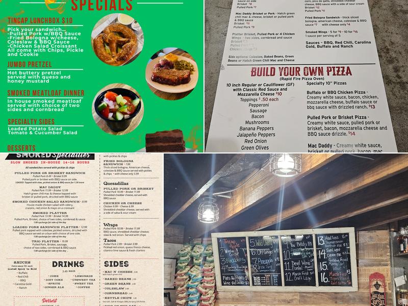 TinCap Hard Cider Craft Beer and BBQ Taproom Menu