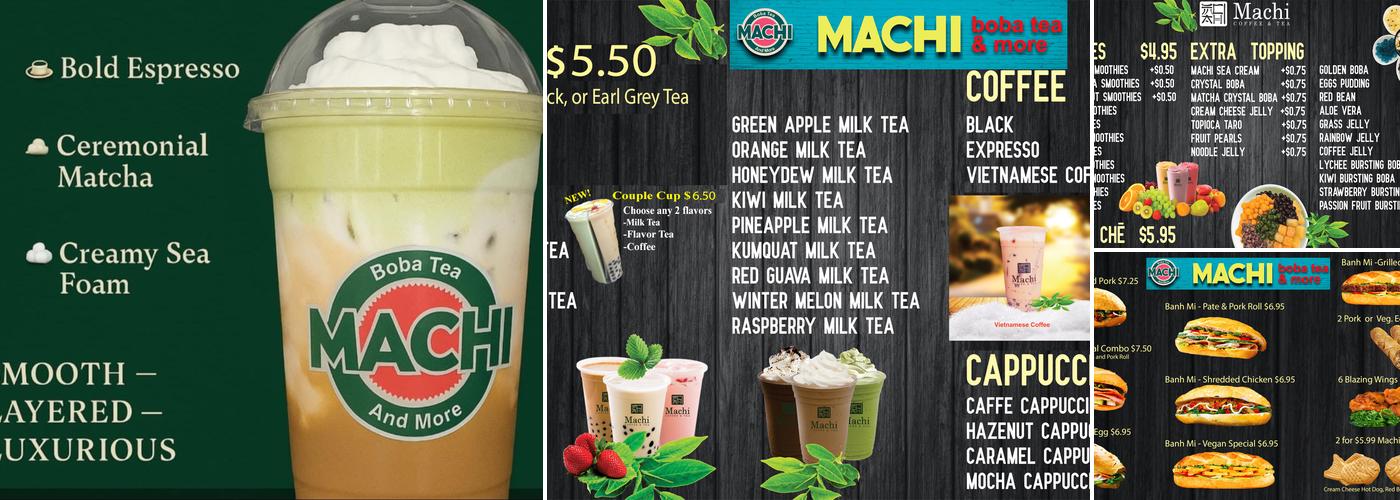 Machi Boba Menu