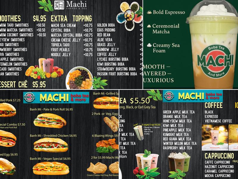 Machi Boba Menu