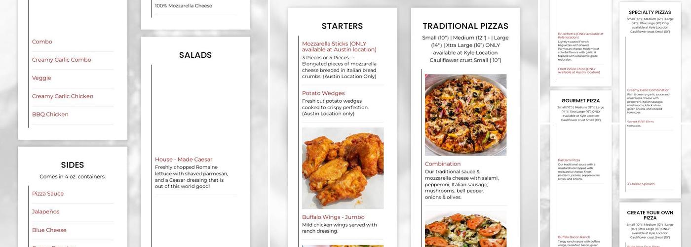 Pizza Leon - Kyle Menu