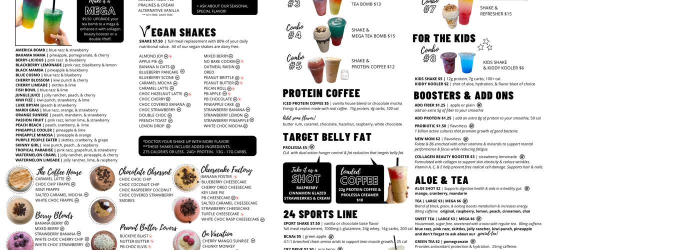 Anthony Wayne Nutrition Menu