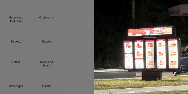 Wendy's Menu