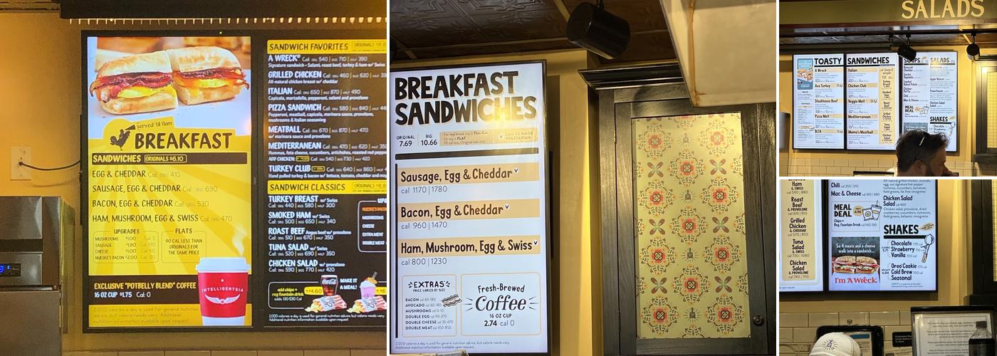 Potbelly Sandwich Shop Menu