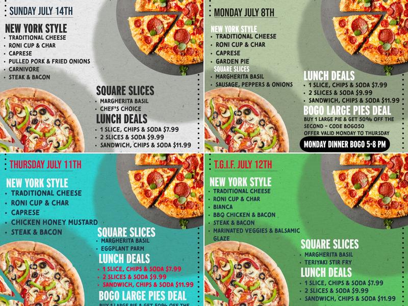 Slice and Scoop Pizza & Ice Cream Menu