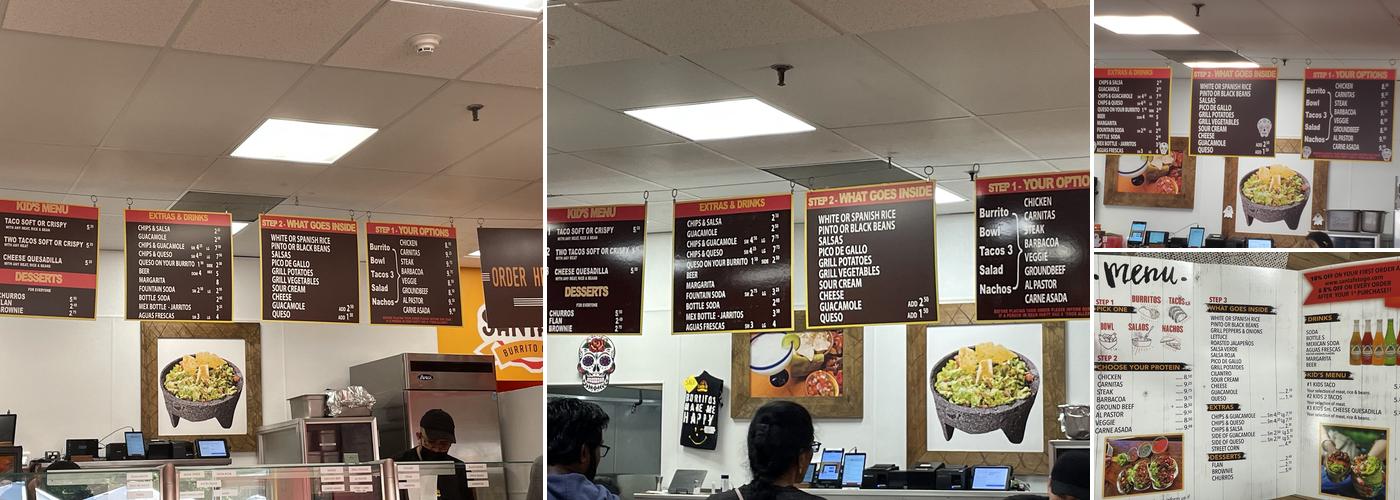 Santa Fe Burrito Grill Acton Menu