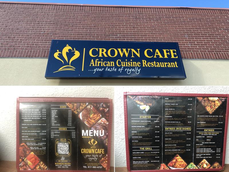 Crown Cafe Menu