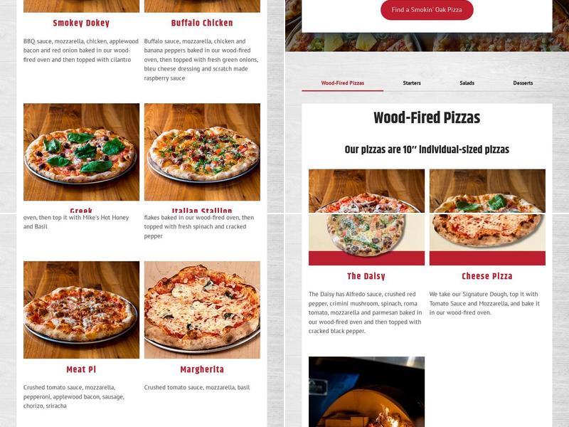 Smokin' Oak Wood-Fired Pizza and Taproom Menu