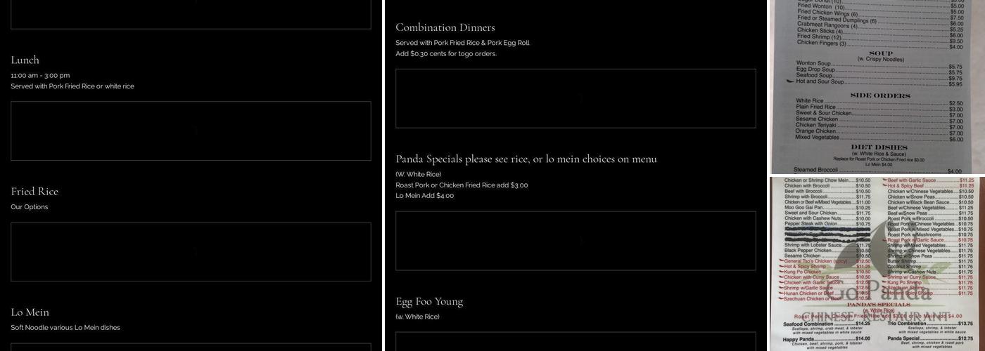 Go Panda Menu
