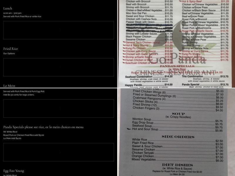 Go Panda Menu