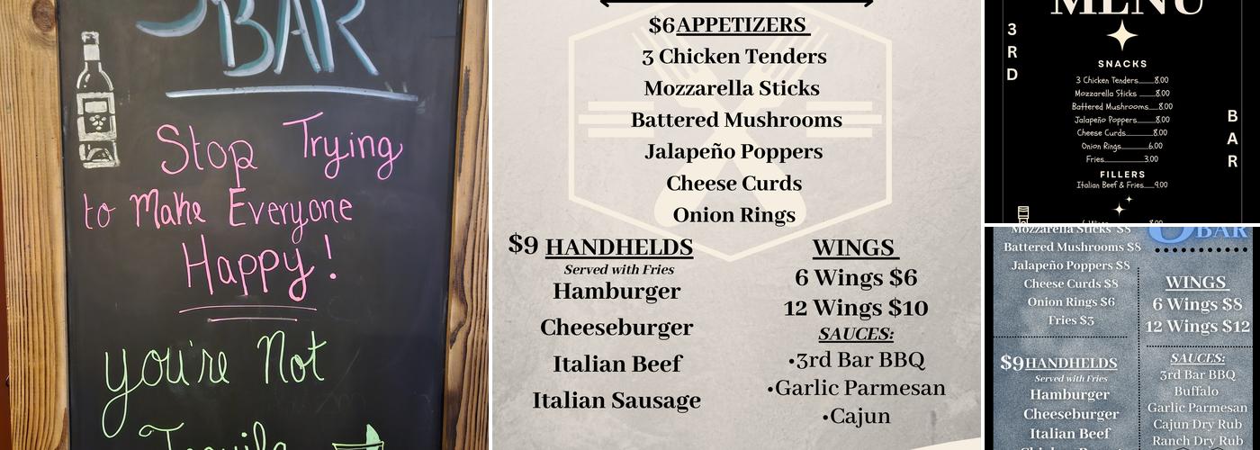 3rd Bar Menu