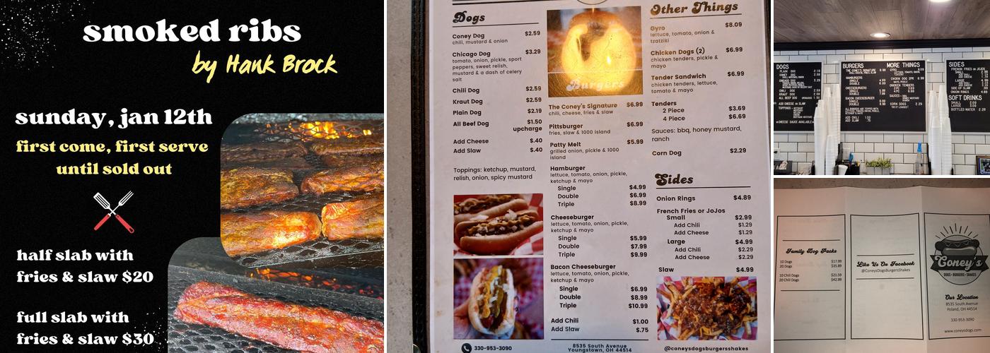 Coney's Menu