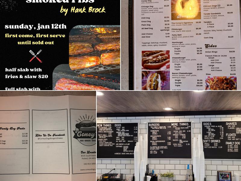 Coney's Menu