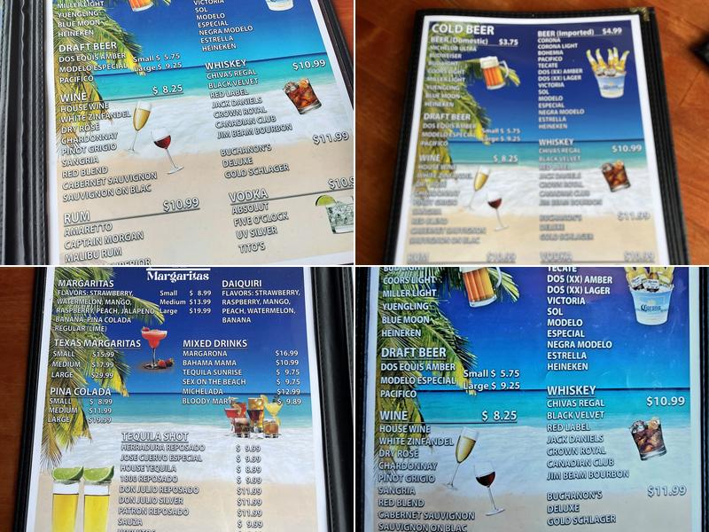 Las Margaritas Menu