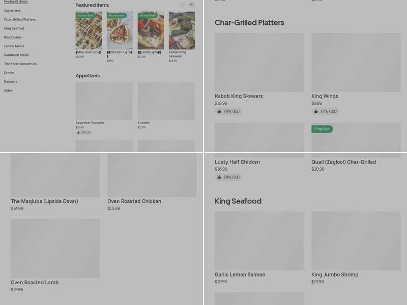 Kabob King Menu