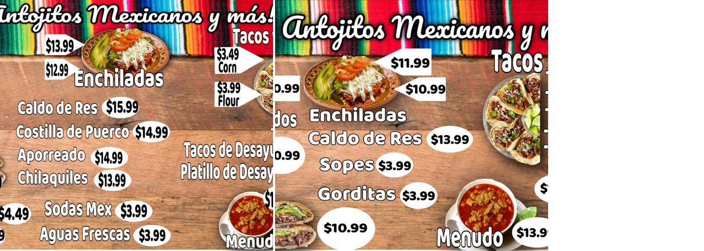 La Perrona Menu