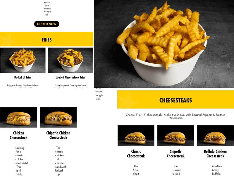 Pardon My Cheesesteak Menu