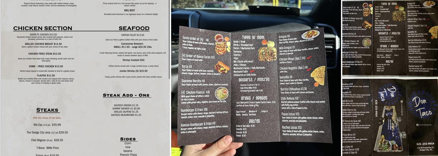 Don taco Menu