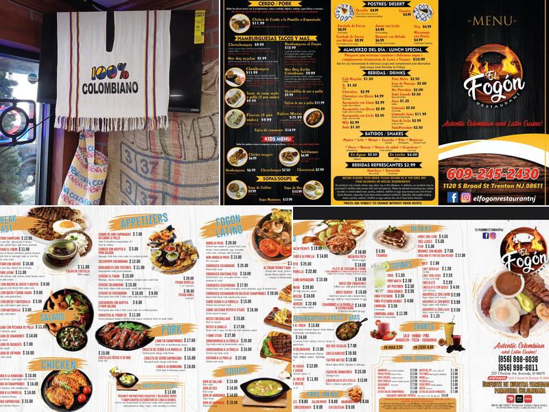 El Fogon Colombian Restaurant Trenton Menu